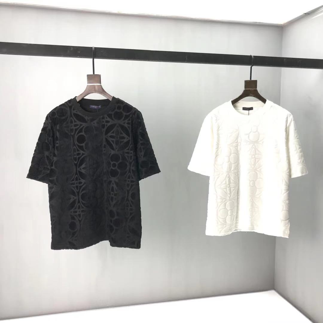 

2021 Men's and women's T-shirt splicing printing short sleeve early spring double strand fine cotton fabric digital printing process enb65