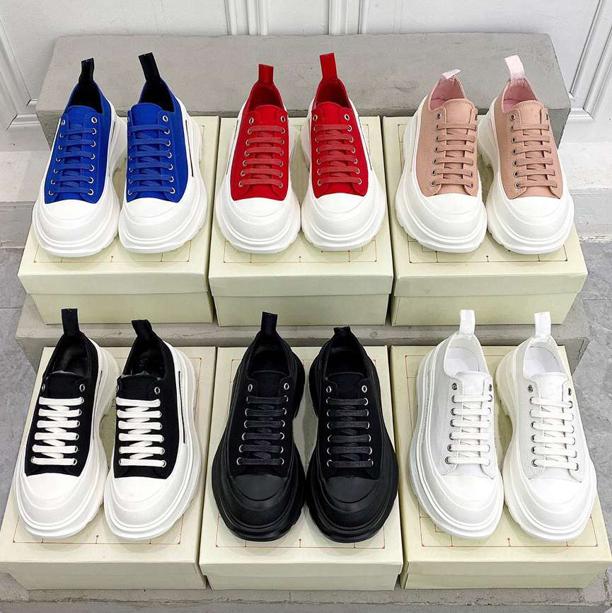 

2022 Designer Tread Slick Boots Women Platform Canvas High Boot Triple Black White Casual Shoes Fashion Ladies Low Top Rubber Sneakers
