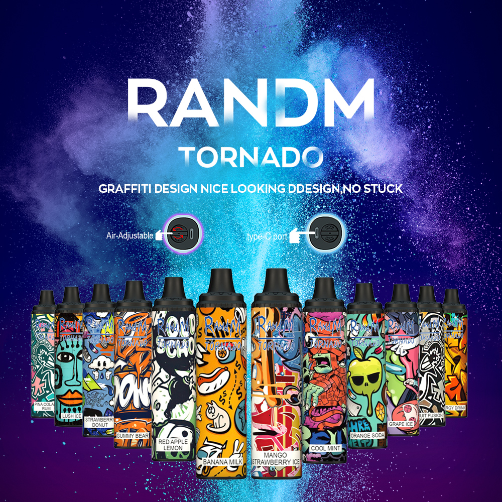 

RandM Original Electronic Atomizer Cigarette 6000 Puffs Multi-Flavor Built-In Rechargeable Battery Vaporizer Vape Pen Exquisite Graffiti Appearance