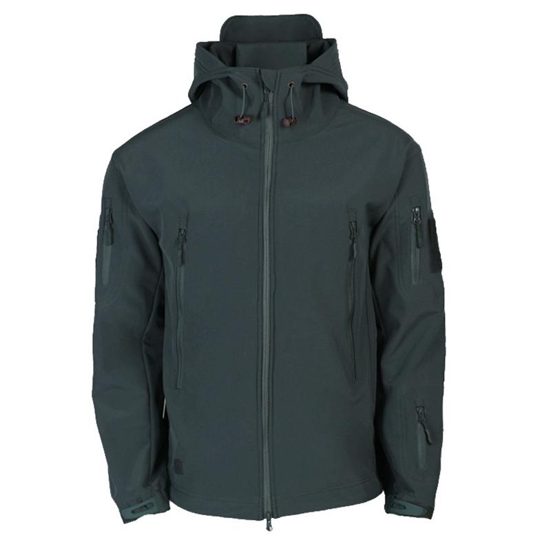 

Men's Jackets Autumn Winter Outdoor Jacket Fleece Windproof And Waterproof Thin Hooded Hiking Moutain Snowboarding Coat, Black