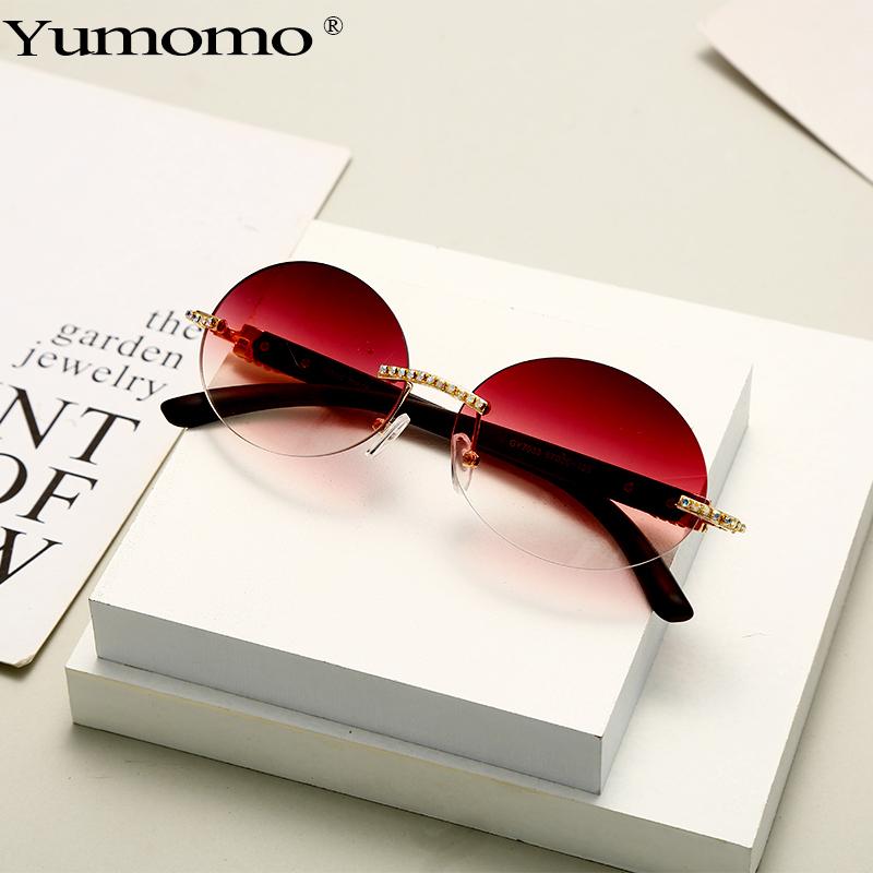 

Sunglasses 2021 Vintage Oval Steampunk Men Women Brand Designer Metal Diamond Sun Glasses Retro Driving