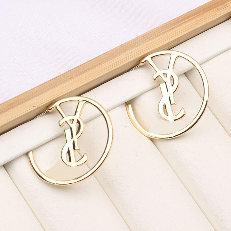

Fashion Womens Brand Designer Letter Earrings Ear Stud Women Elegance Temperament Simple Ladies Wedding Party Jewelry Accessories ER0086-ER0087