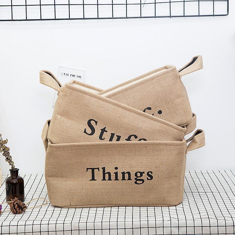 

Storage Baskets Fabric Bin With Handles [3-Pack], Linen Bins Set Works As Baby Storage, Toy Storage,Nursery For Shelf
