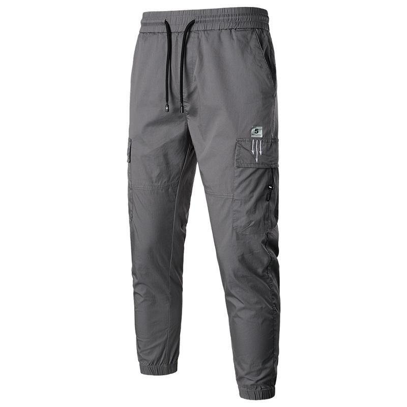 

Men's Pants Streetwear Fashion Men Casual Solid Loose Beam Foot Long Overalls Trousers Japanese Korean Sweatpants 2021 Arrival, Black