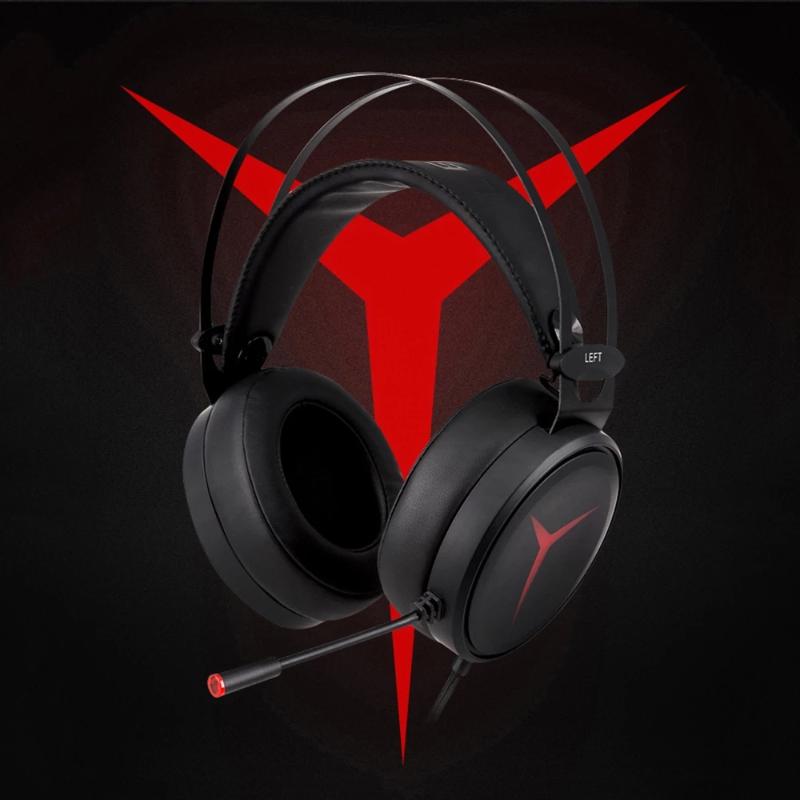 

Headphones & Earphones Lenovo Y360 Wired Professional Gaming Headset USB Earphone 50MM Driver 7.1 Surround Sound With Microphone One Key Con