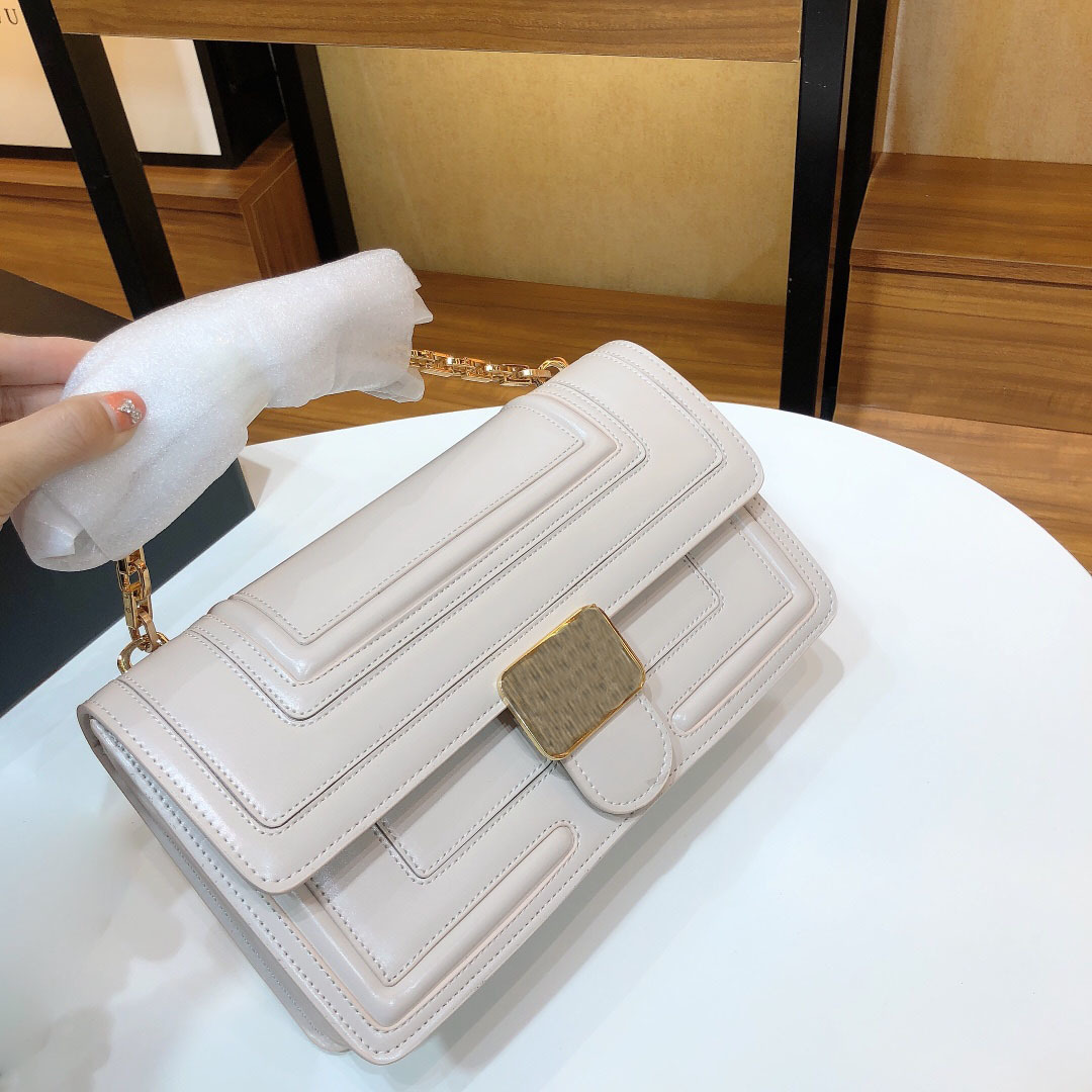 

New luxury handbag designer one-shoulder handbag evening dress hourglass bag messenger handbag 27*16*8cm High-end fashion, White