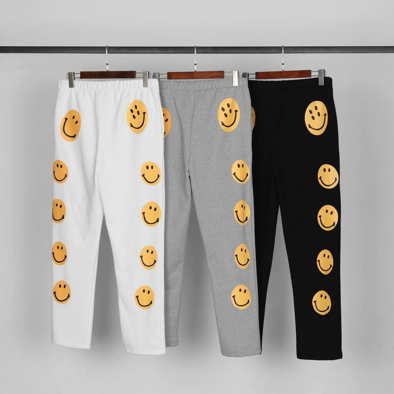 

2021 New 20ss Pants Women Men High Quality Smiley Tear Print Joggers Streetwear Hip Hop Trousers Kapital Sweatpants 39f8, 6b