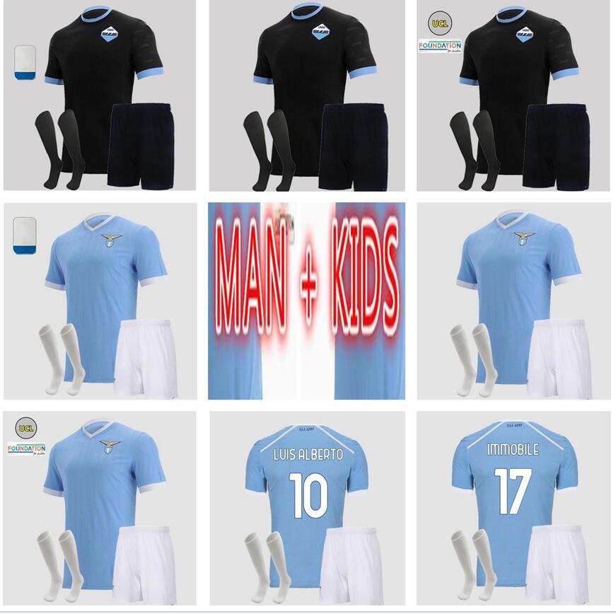 

21/22 Lazio Biancocelesti soccer jerseys LUIS ALBERTO IMMOBILE SERGEJ Vestiti da calcio men kids Kits sock Full sets J.CORREA ACERBI football shirt, Army green