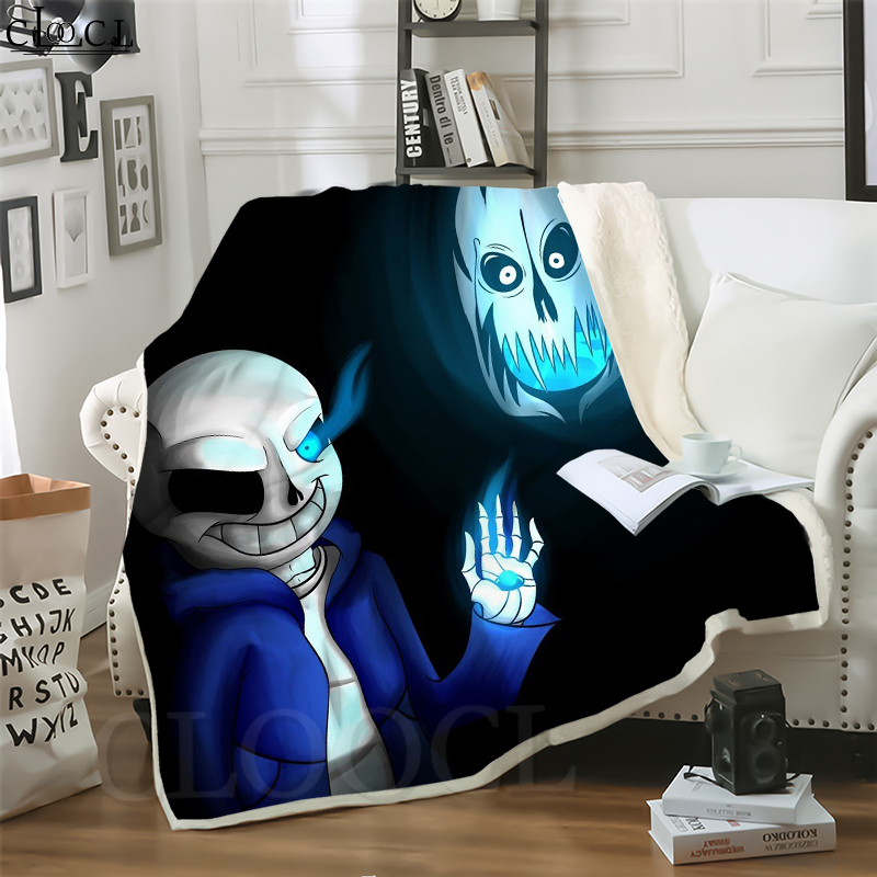 

CLOOCL Undertale Sans 3D Print Casual Style Air Conditioning Blanket Teens Bedding Throw Blankets Plush Quilt
