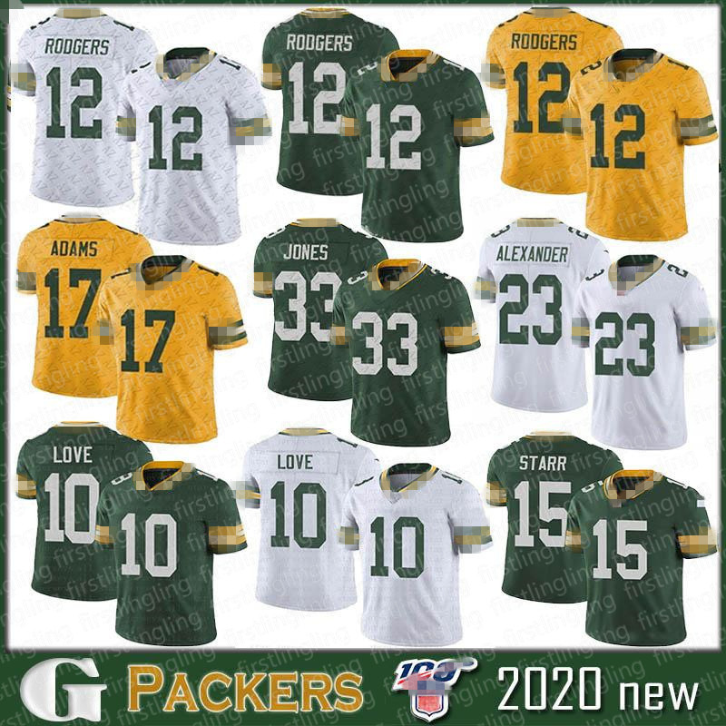 

12 Aaron Rodgers Jersey BayPackers17 Davante Adams Green 33 Aaron Jones Football 13 Allen Lazard 23 Jaire Alexander 69 David Bak, Black;red