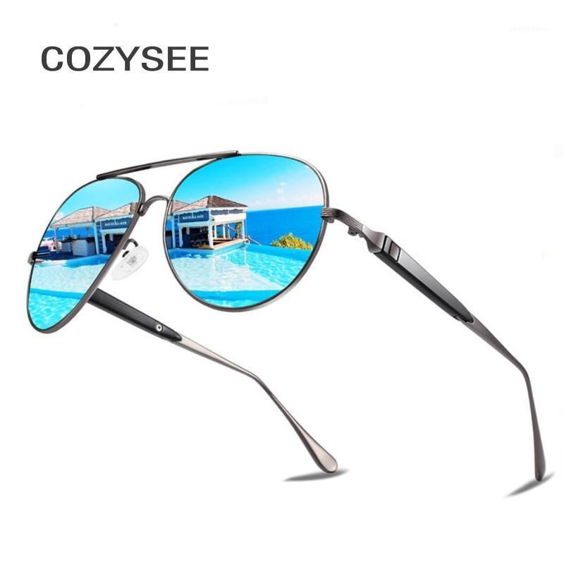 

Sunglasses Brand Retro Fashion Men UV400 Polarized Pilot Metal Frame Male Sun Glasses Fishing Driving