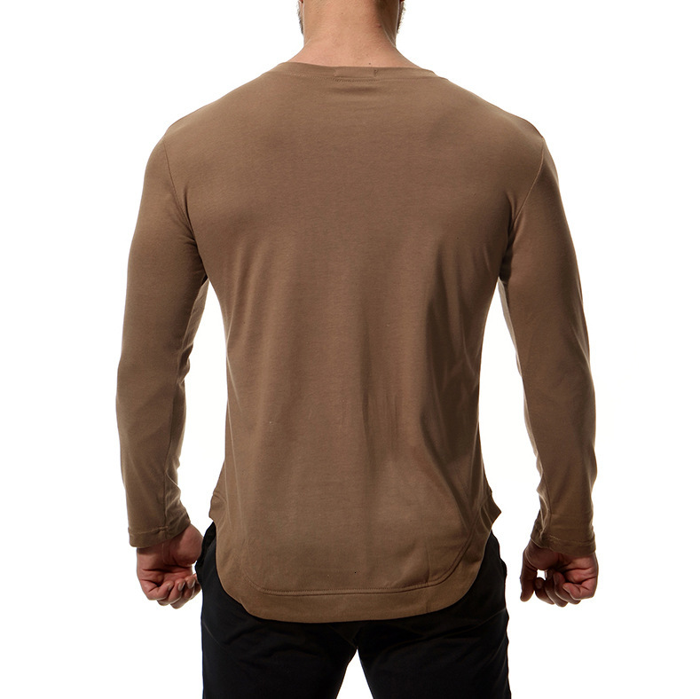 

2021 Summer New Style Long t Shirt Men Cotton Male T-shirt Print Tshirts Ijji, Brown