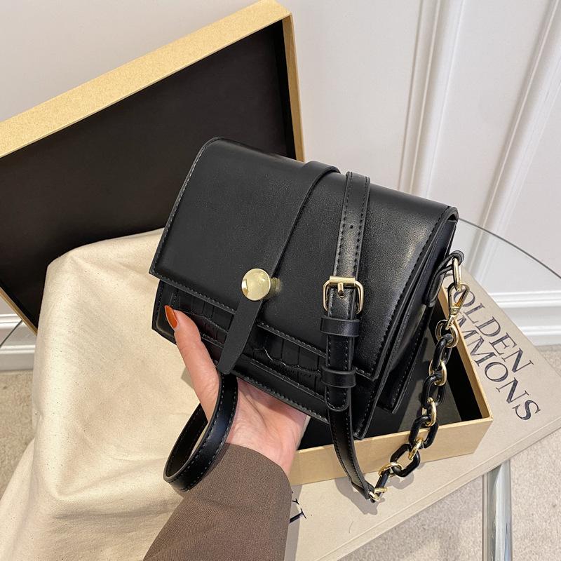 

Textured ladies small bag spring 2021 new trendy fashion small square bag stone pattern wild single shoulder messenger, Beige