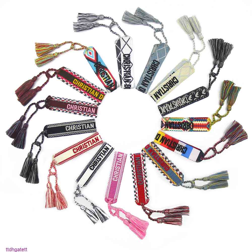

Unisex Luxury Bracelets Adjtable Wristband Embroidery Fashion Embroidered Box Vintage Tissue Bracelets1W7S