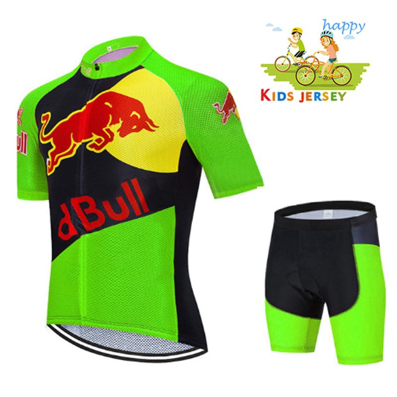 

Racing Sets Children Cycling Clothing 2022 Bike Wear Kids Jersey Team MTB Bicycle Suits Summer Breathable Ropa Ciclismo, Black;blue