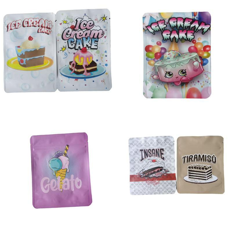 

Ice Cake 3.5 Packing Bags Zipper Pouch Exoticx Car Packaging 420 Mylar Bag Resealable 7 Gram Gummies Edibles Deodorant Polyester Foil jllftp