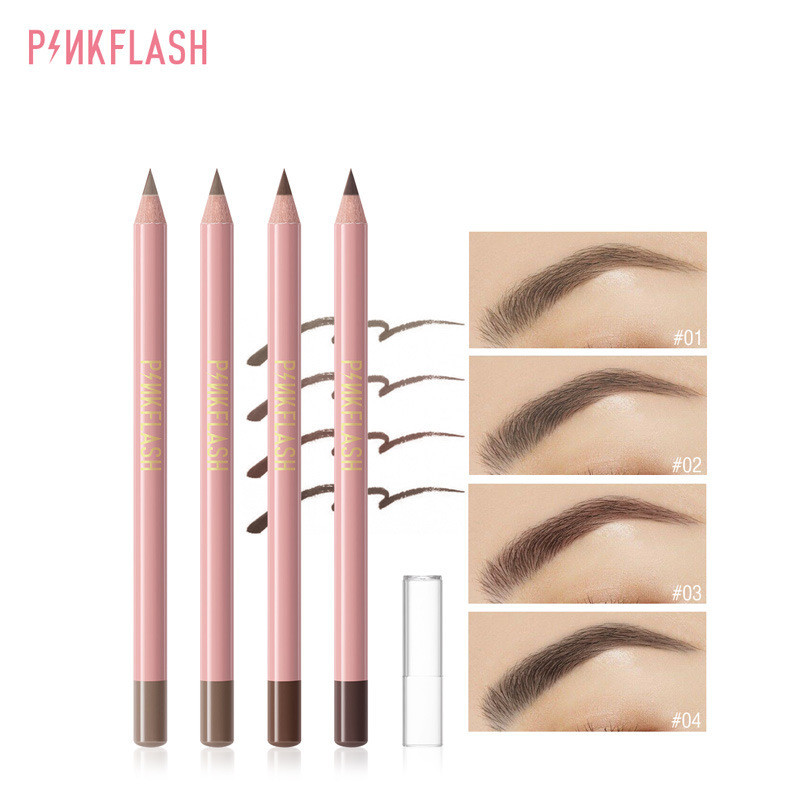 

PINKFLASH Waterproof Eyebrow Pencil Wood Durable Soft Eyeliner Long-lasting Anti-sweat Formula Eyebrow Pencils, #4