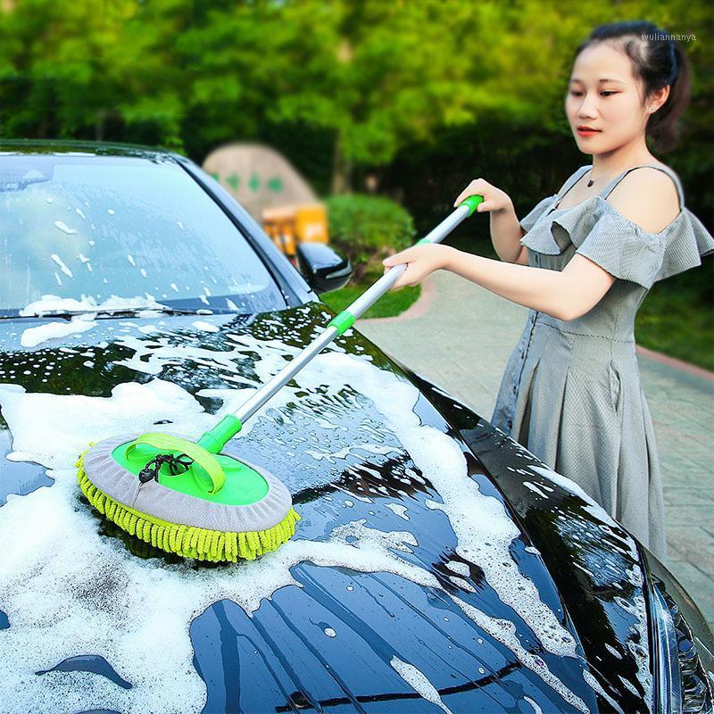 

Car Sponge 2 In 1 Cleaning Brush Telescoping Long Handle Auto Wash Brushes Accessories Mop