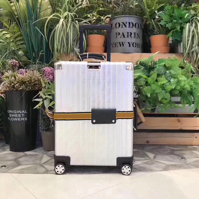 

Travel Luggage Suitcase Men Women Trolley case aluminum alloy Universal wheel cabin fashion designer duffle bags Large capacity Storage box