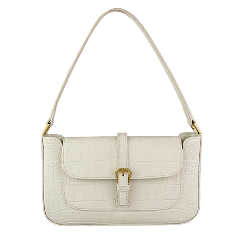 

Brand fashion leather handbag crocodile genuine-leather bag by-far bag 1:1 high quality, Brown