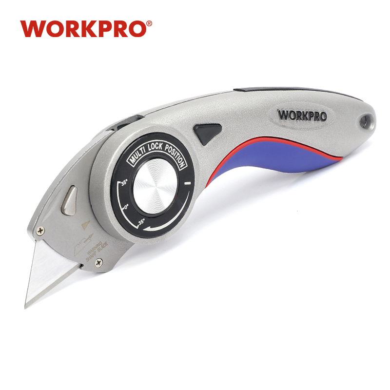 

WORKPRO New Foding Knife Security Knives Utiity Knife Auminum Hande Pipe Cutter