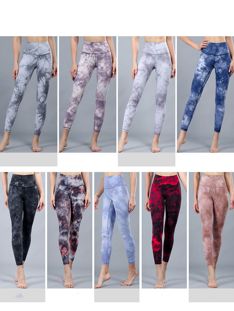 

Lulu Womens Leggings Yoga Lu tracksuits fitness sports running seamless Tie dye waist high quality stretch Legging, I need look other product