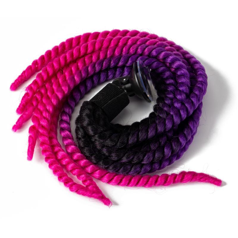 

Motorcycle Helmets Helmet Hair Ponytail Curly Twist Braids Pigtails Pony Tail For Bike Cycling Bicycle Bikers Skateboarding Scooters, Black purple red