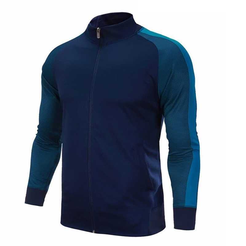 

Autumn and winter 2020 men's long sleeve sports children's football jacket fitness running training clothing, White