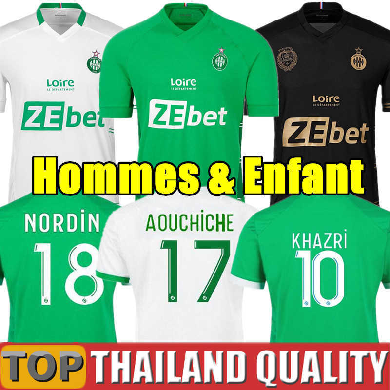 

2021 AS Saints-Étienne soccer jersey Youssouf 21 22 ST Etienne MAILLOT DE FOOT KHAZRI BOUDEBOUZ AHOLOU asse 2022 FOOTBALL SHIRT set Men Kids, 21/22 away - men