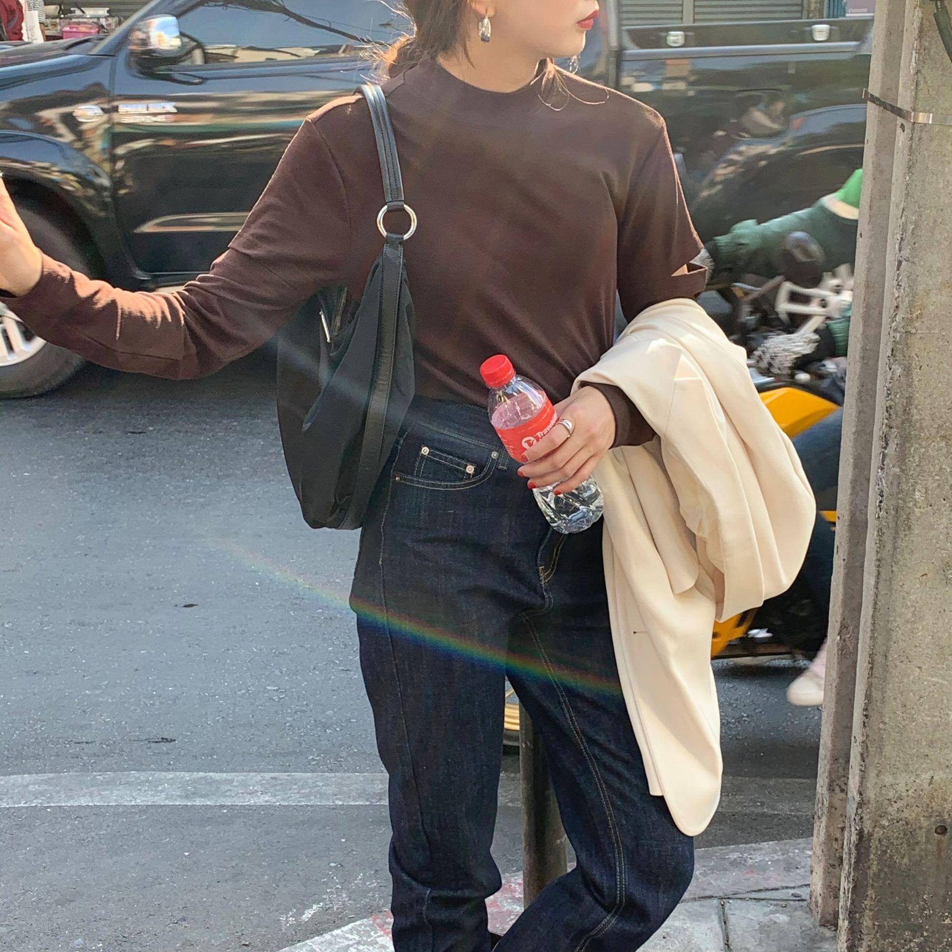 

Short sleeve T-shirt for women 2020 SpringSummer new fashion slimming bodice blouse 3275, 3275-black