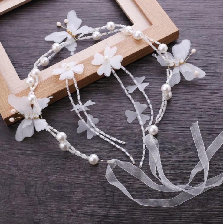 

Hair Clips & Barrettes Ornaments Tiara White Color Hairbands Butterfly Crown Women Party Engagement Wedding Earrings Accessories Set, Golden;silver