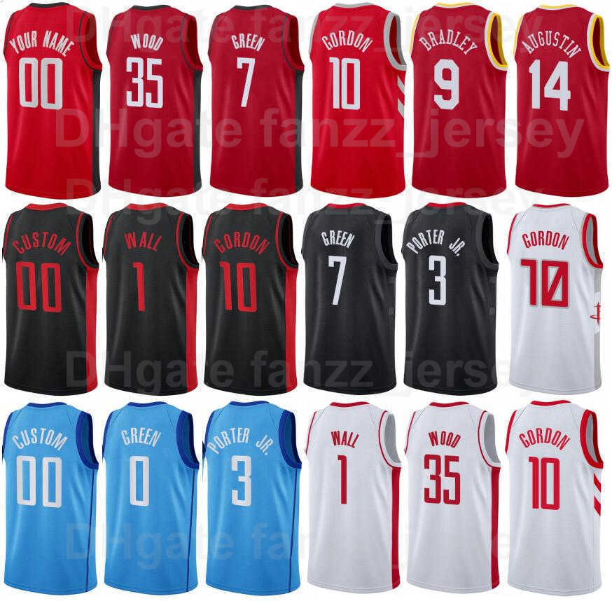 

Screen Print Basketball Jalen Green Jersey 7 Christian Wood 35 John Wall 1 Eric Gordon 10 Kevin Porter Jr 3 David Nwaba 2 Team Color Black, White