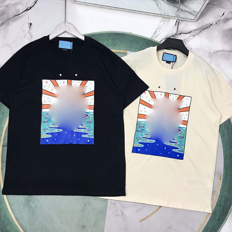

21ss men printed t shirts Mouse duck dog men clothes short sleeve mens shirts tag letters polo New black white 02, White;black