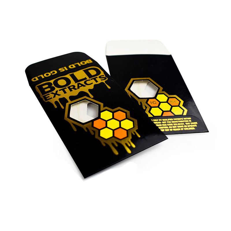 

Custom Shatter Envelope Package OEM Concentrate Extract Wax Envelopes Packaging