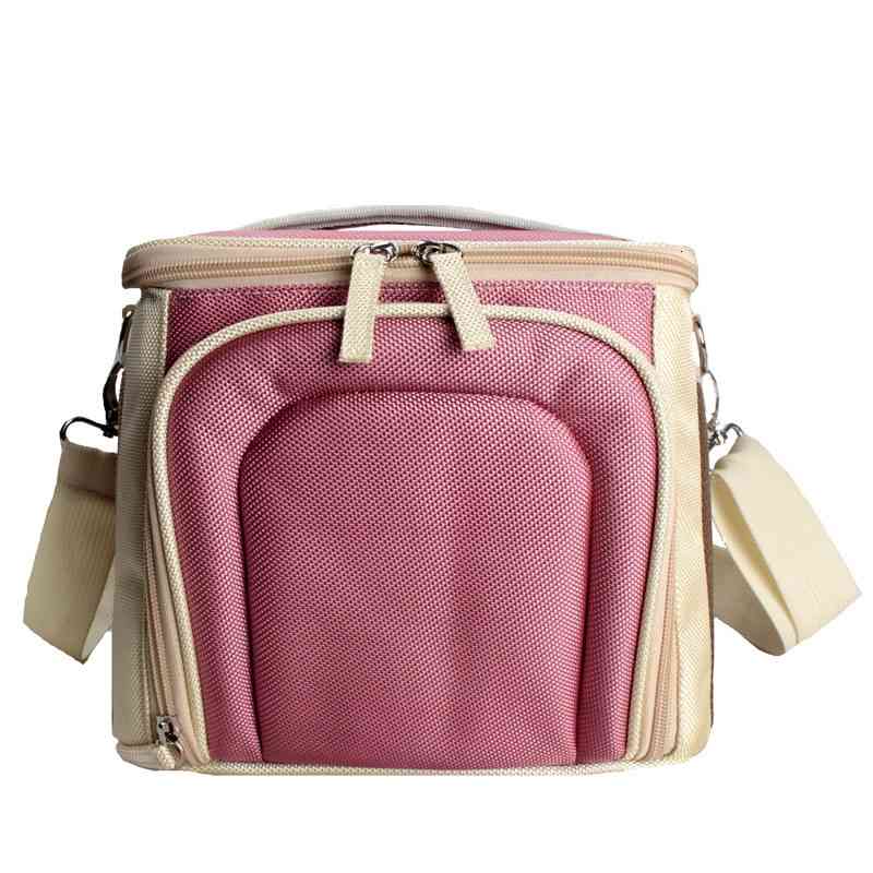 

New Oxford cloth hand shoulder Bento outdoor picnic insulation fresh ice bag, Red