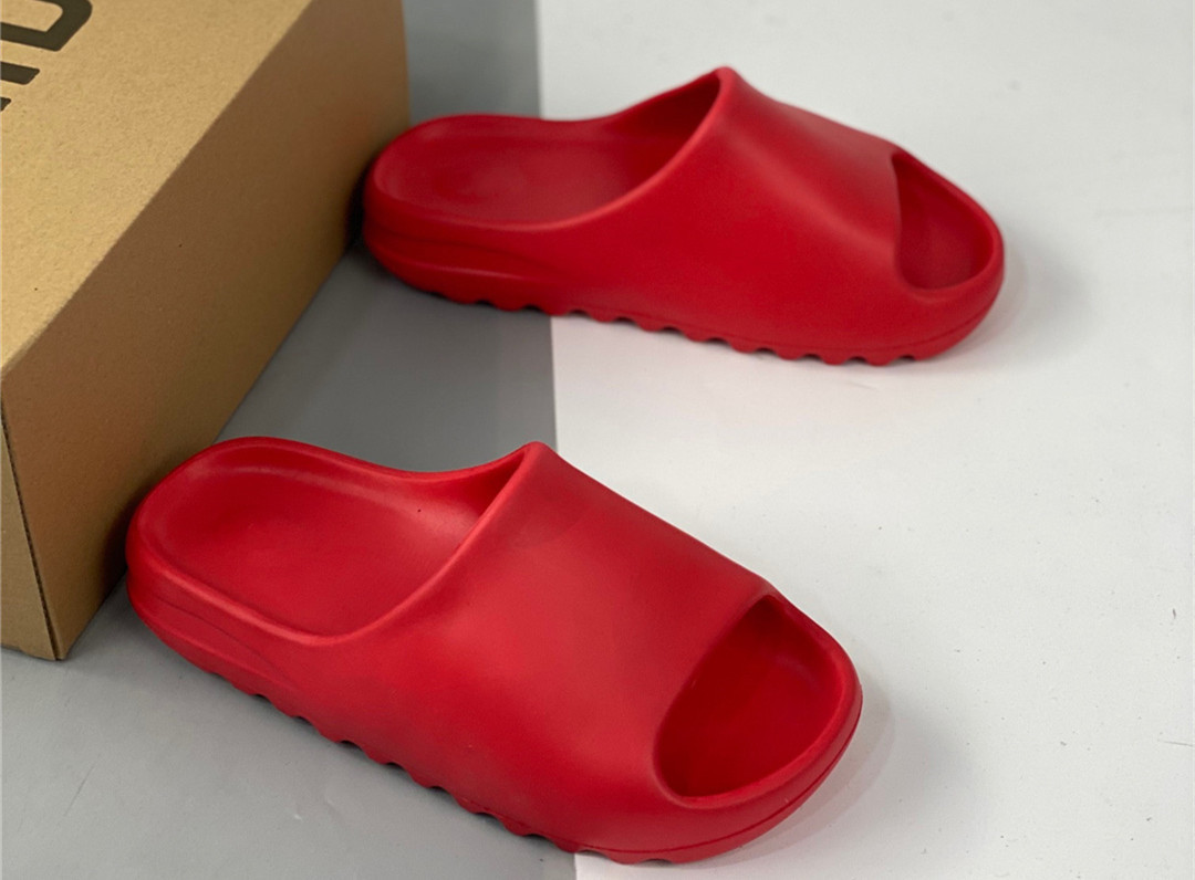 

2021 [with Box] Comfortable Kanye Slides West Slippers Desert Sand Summer Brown Flat Men Women Beach Resin Slide Sandal Mens Womens SlipperN9G3, #9 pure