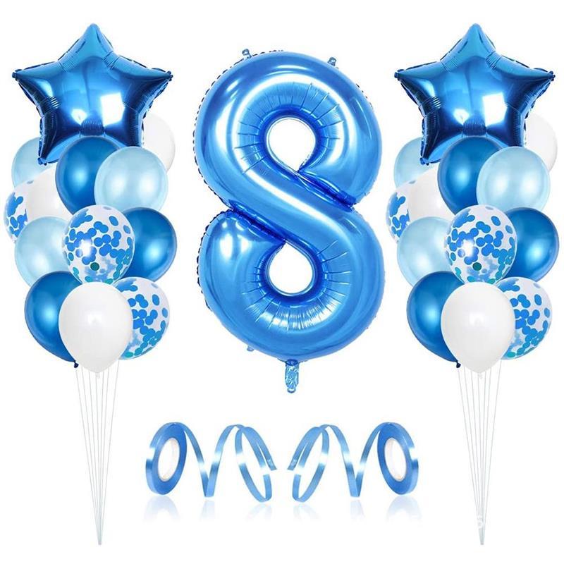 

Party Decoration 1-8 Years Old Number Birthday Balloon Set Aluminum Foil Children Adult Wedding Digit