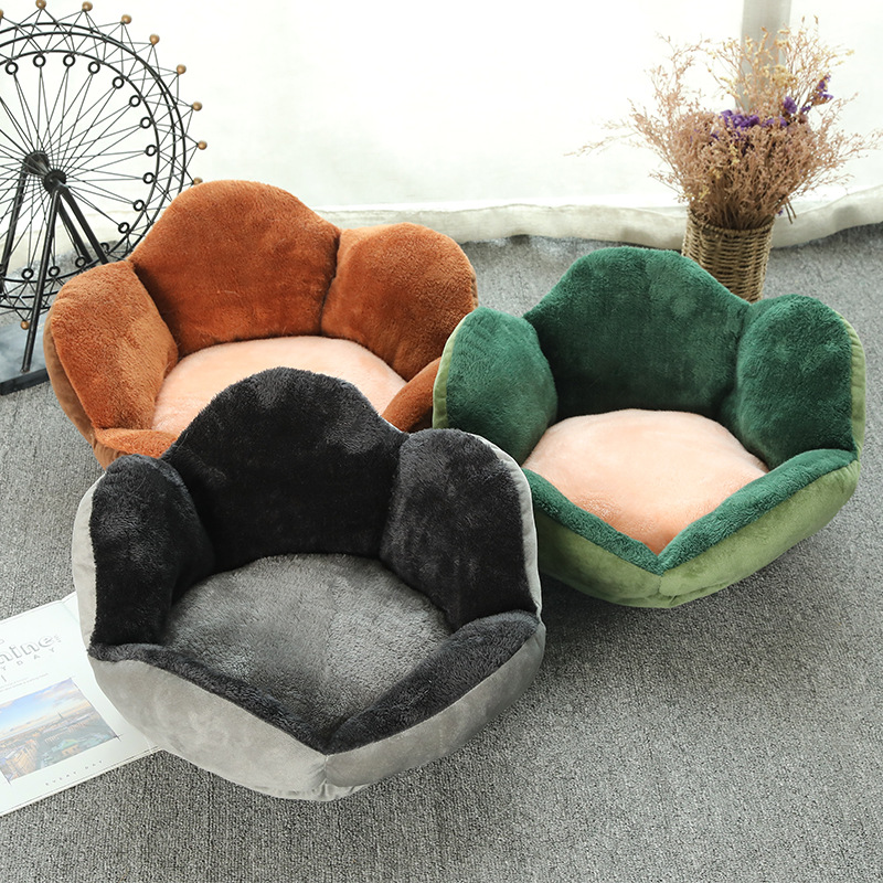 

er Soft Pet Dog Bed Basket Circuar Cushion Winter Warm Push Reciner Cat Nest Kenne For Puppy Sofa For Dogs Pet pies, Brown