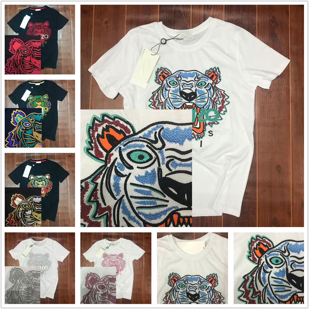 

2020 New style Starting high quality embroidered T-shirt classic fashion free postage, White;black
