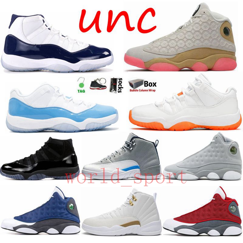 

New Arrival Mens Basketball Shoes 11s XI Bred 13 HIGH Jumpman 12 UNC 25th Anniversary CNY Trainers Sneakers 13s With box Size 40-47