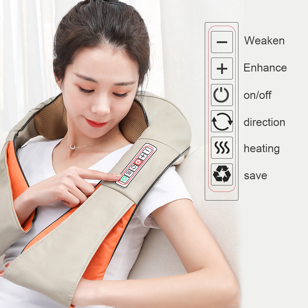 

U Shape Electric Shiatsu Massager Back Shoulder Body Neck Multifunctional Massager Car/Home Massager With Infrared Heat Kneading