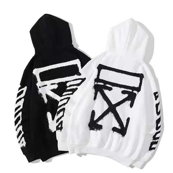 

Autumn and winter 2021 new style hoodie Street tide brand graffiti arrow print Plush sweater hooded couple's shirt, Clothing accessories