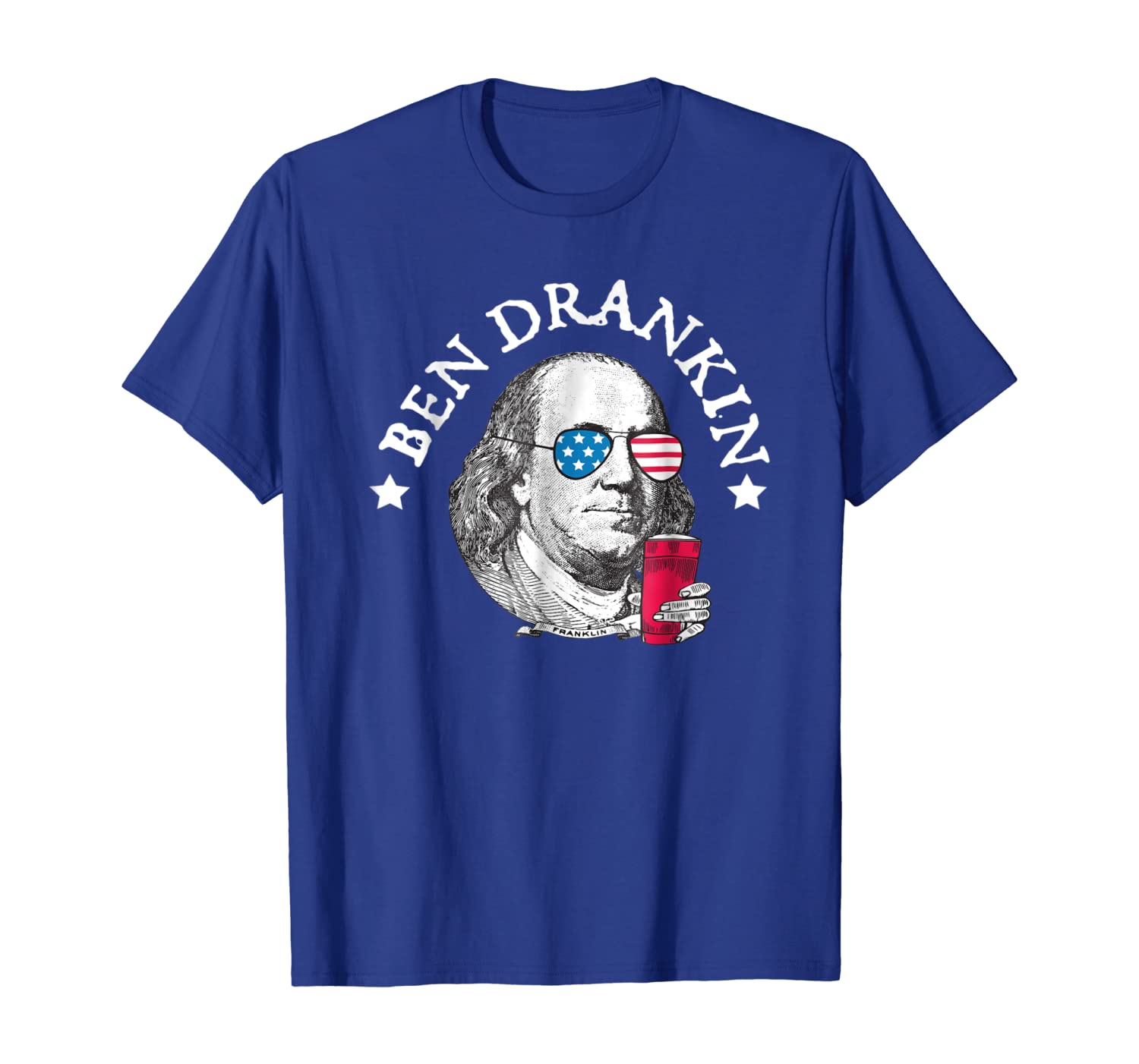 

ben drankin t-shirt funny red white blue gift for july 4th, White;black