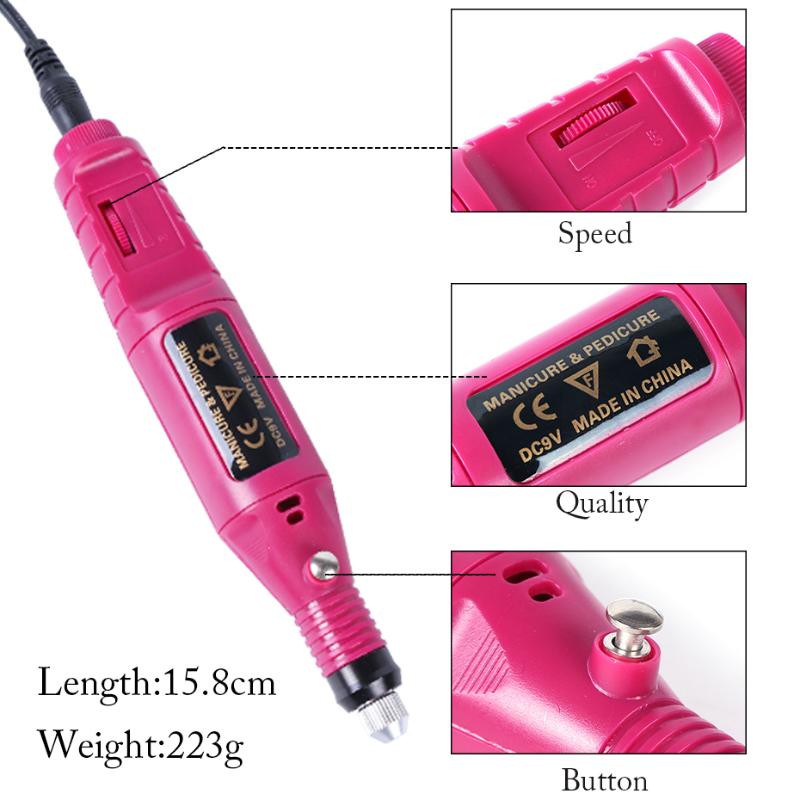 

Party Favor Professional Electric Nail Drill Machine Manicure Mill Cutters Set Pedicure File Equipment Tools Sets Gift