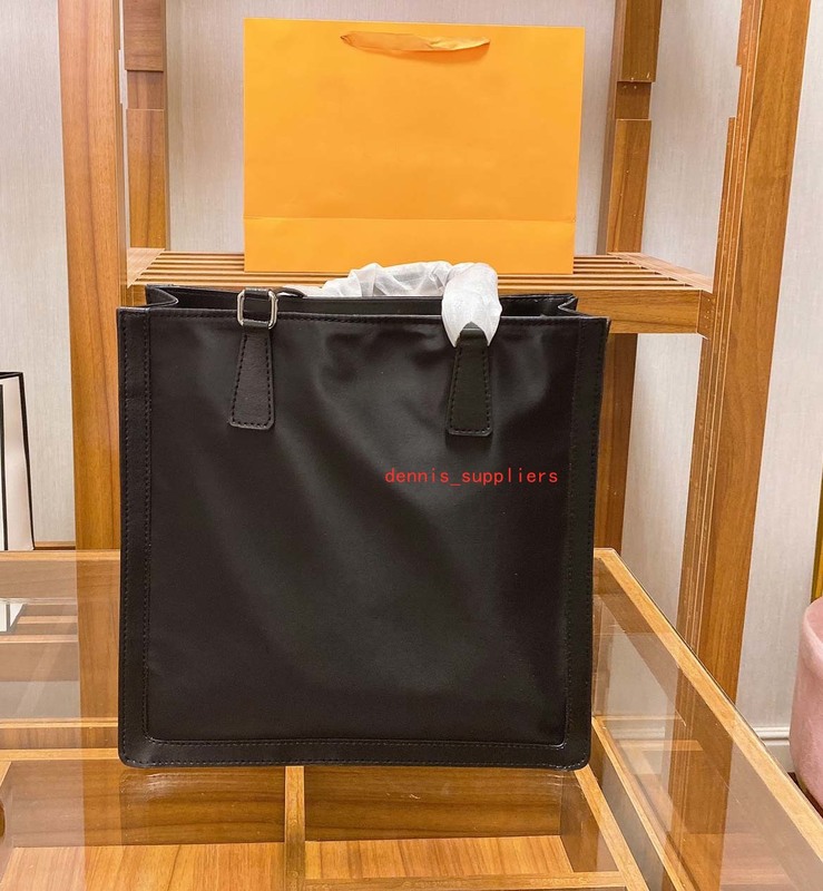 

2021 Luxury 5A Classic Brand Black Shopping Bag Canvas Nylon Large Capacity High Quality Handbag Ladies Shou