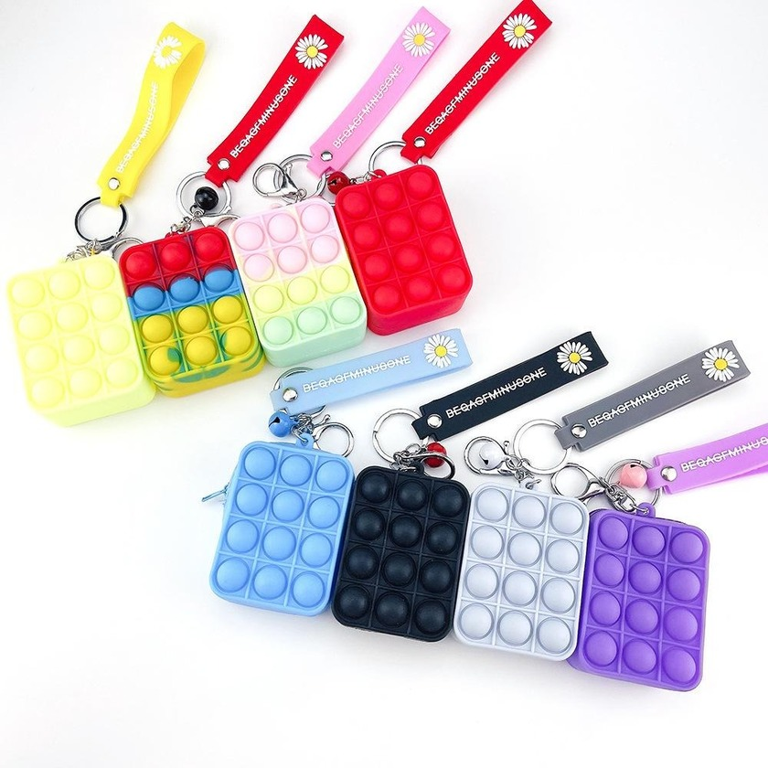 

Fidget Toys Sensory Fashion Color Change Storage Bag for Kids Push Bubble Rainbow Anti Stress Educational Children and Adults Decompression Toy Surprise Wholesale
