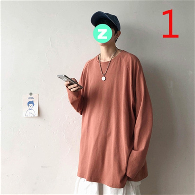 

2021 New T-shirt Long-sleeved Cotton Autumn and Winter Youth Middle-aged Men's Clothing 9dg9