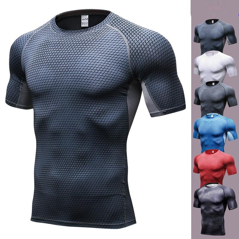 

Running Jerseys Men 3D Three-dimensional Printing Tight-fitting Training Fitness Short-sleeved Cycling Stretch Breathable Quick-drying Cloth