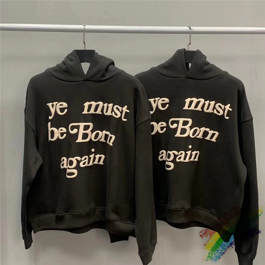 

breath print kanye west cpfm ye shall be born again female male sweater 1:1 streetwear hooded sweaters aayi, Black