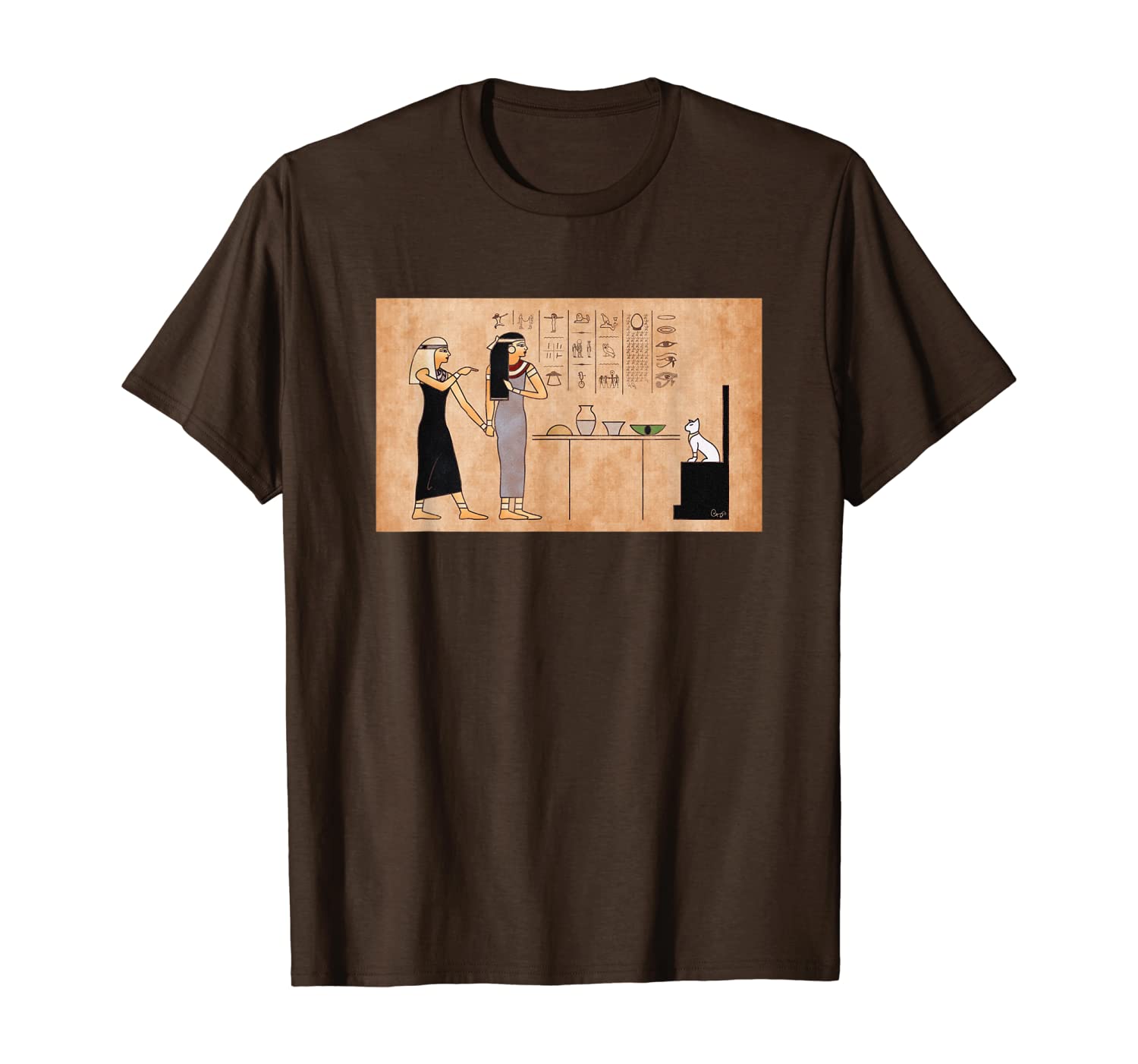 Woman Yelling at Cat in Ancient Egypt Meme T-Shirt-image-710704213